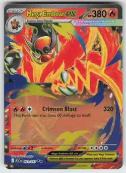 Mega Emboar ex 031/217 Double Rare Ascended Heroes Pokemon Holo Near Mint - Image 1