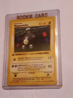 📈 1999 POKEMON 1ST EDITION Shadowless MAGNEMITE 53/102 VINTAGE GRADABLE 🔥🔥🔥 - Image 1