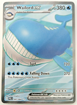 Wailord EX 097/084 Double Rare - Pitch Black PBL - Pokemon English - Image 1