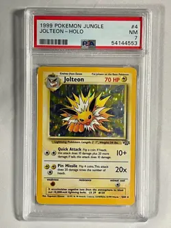 1999 Pokemon Jungle - Jolteon Holo #4 - PSA NM (NEAR MINT) 7!!!! - Image 1