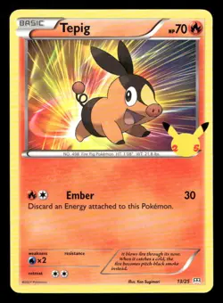 Tepig 013/025 McDonald's 25th Anniversary Promos NM/M Pokemon - Image 1