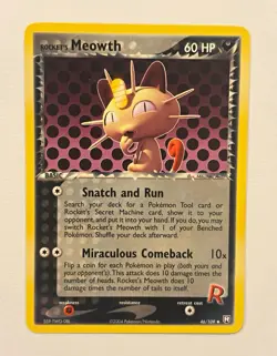 Pokemon TCG Team Rocket Returns Rocket's Meowth 46/109 2004 - Image 1