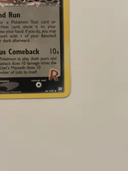 Pokemon TCG Team Rocket Returns Rocket's Meowth 46/109 2004 - Image 3