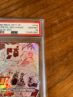 Gomu Gomu no Red Hawk Parallel Godspeed Fist One Piece Card PSA10 Japanese - Image 4