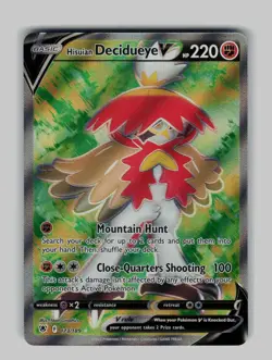 Hisuian Decidueye V 173/189 Ultra Rare Astral Radiance Pokemon Holo Near Mint - Image 1