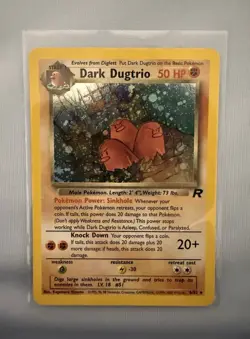 Wizards of the Coast Pokemon TCG Dark Dugtrio 6/82 Team Rocket Holo Rare - Image 1