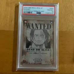 Shanks Wanted 2024 One Piece Card PSA10 Japanese - Image 1