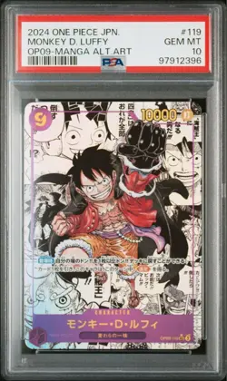 Luffy Comic Parallel OP09 2024 One Piece Card PSA10 Japanese - Image 1