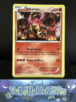 Pokemon Card Volcanion 25/114 Steam Siege Cracked Ice Holo Rare Near Mint - Image 1