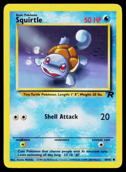 Squirtle 68/82 Team Rocket Unlimited Common Lightly Played - Image 1