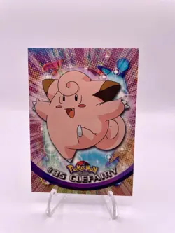 CLEFAIRY #35 TOPPS TV ANIMATION ED POKEMON NON HOLO Blue Logo - Image 1