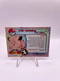 CLEFAIRY #35 TOPPS TV ANIMATION ED POKEMON NON HOLO Blue Logo - Image 2