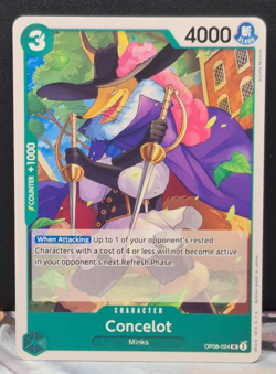 Concelot OP08-024 Two Legends One Piece Near Mint NM Card Uncommon CCG UC Green - Image 1