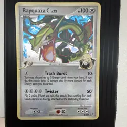 2009 Pokemon Rayquaza C Lv.73 Halo 8/147 Supreme Victors Cynthia's Rare WOTC Era - Image 3