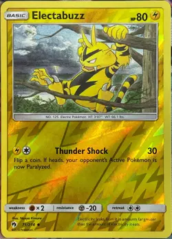 Electabuzz Reverse Holo - 71/214 - Lost Thunder Pokemon 2018 - Image 1