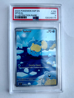 2024 Pokemon Surging Sparks Illustration Rare SPHEAL #199 - PSA 9 - Image 1
