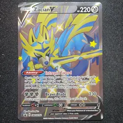 Pokemon ZACIAN V (SHINY) SWSH292 SWORD & SHIELD PROMO Holo - Image 1