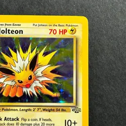 1st Edition Jolteon 4/64 Jungle Holo Rare Pokemon Card - Image 3