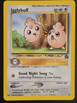 Pokemon TCG Igglybuff Black Star Promo Card #36 - NM - Image 1