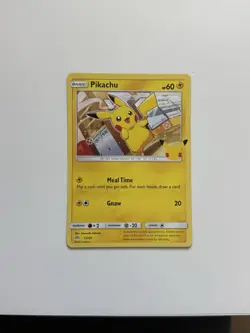 Pokemon 25th Anniversary McDonalds Promo Pikachu Non-holo Single Card 25/25 - Image 1