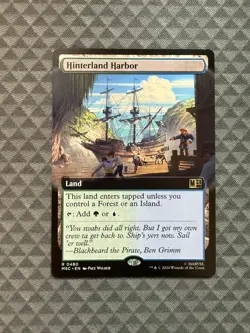 MTG Hinterland Harbor #0480 Ext. Art Rare Commander: Marvel Super Heroes (MSC) - Image 1