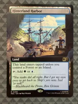 MTG Hinterland Harbor #0480 Ext. Art Rare Commander: Marvel Super Heroes (MSC) - Image 2