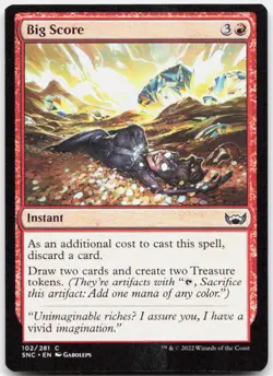 Big Score 102 Near Mint Streets of New Capenna Common Magic: The Gathering - Image 1