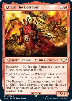 Magic Kharn the Betrayer [40K - 79] Rare Near Mint - Image 1