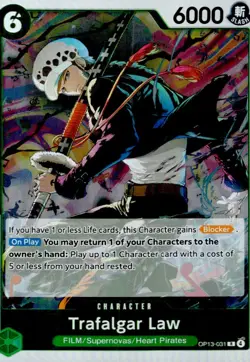 TRAFALGAR LAW OP13-031 RARE CARRYING ON HIS WILL ONE PIECE NEAR MINT - Image 1