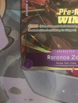 Roronoa Zoro (OP-06 Pre-Release Tournament) [Winner] P-045 One Piece Promo - Image 5