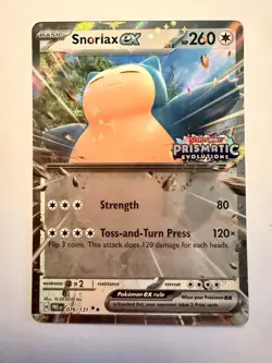 Snorlax ex (Prismatic Evolution Stamped) 076/131 Miscellaneous Cards & Products - Image 1