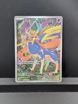 Zacian 100/094 Me02: Phantasmal Flames Holo Near Mint Condition Pokemon Card - Image 1