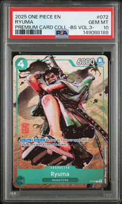 2025 ONE PIECE PREMIUM CARD COLLECTION -BEST SELECTION VOL.3- #072 RYUMA PSA 10 - Image 1