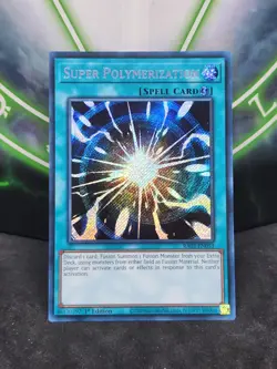 Yugioh Super Polymerization RA03-EN053 Secret Rare 1st Edition NM - Image 1