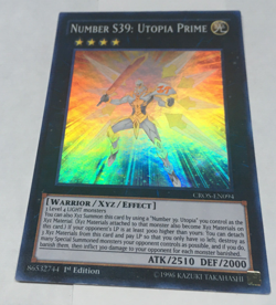 Number S39 Utopia Prime Super Rare CROS-EN094 Lightly Played 1st Edition Yugioh! - Image 1