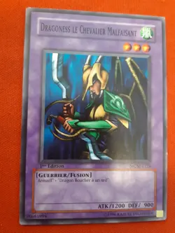DRAGONESS LE CHEVALIER MALFAISANT MDM-F126 1ERE EDITION CARTE YU-GI-OH! RARE VF - Image 1