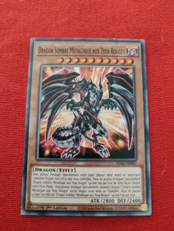 DRAGON SOMBRE METALLIQUE AUX YEUX ROUGES SDAZ-FR007 1ERE EDIT CARTE YU-GI-OH! FR - Image 1
