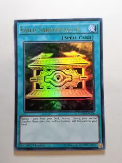 Yugioh - Gold Sarcophagus - YGLD-ENC26 - Ultra Rare - UNLIMITED - Light Play - Image 1