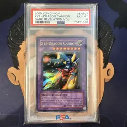 PSA 6 EXCELLENT MINT 2005 YU-GI-Oh! DR1 XYZ-DRAGON CANNON EN107 - Image 2