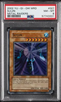 2002 YU-GI-OH! MRD-METAL RAIDERS #027 SUIJIN PSA 8 - Image 1