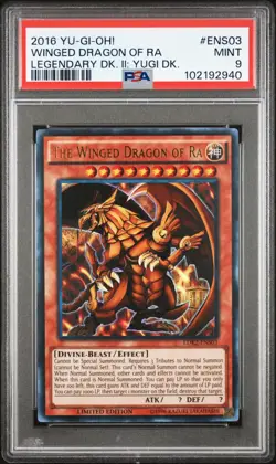 YU-GI-OH! LEGENDARY DECK II #ENS03 WINGED DRAGON OF RA LEGENDARY DK. II PSA 9 - Image 1