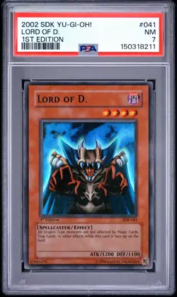 2002 1ST Edition LORD OF D. PSA 7 Near-Mint Foil Yu-Gi-Oh! SDK-041 - Image 1