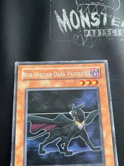 YUGIOH NEO-SPACIAN DARK PANTHER RARE DP03-EN007 1ST EDITION PLAYED - Image 3