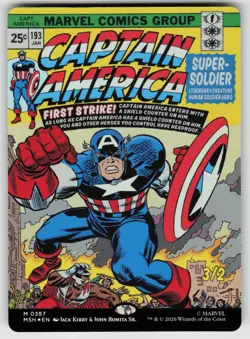 Captain America, Super-Soldier (Borderless) 387 Marvel Super Heroes Foil MTG - Image 1
