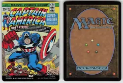 Captain America, Super-Soldier (Borderless) 387 Marvel Super Heroes Foil MTG - Image 3