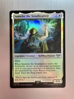 Samwise The Stouthearted - 28 - MTG: Lord Of The Rings - Uncommon - FOIL - Image 1