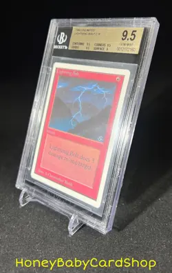 MTG Unlimited Edition 1993 Lightning Bolt BGS 9.5 GEM MINT Old School 93/94 - Image 3