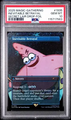 2025 MTG SECRET LAIR DROP #1935 INEVITABLE BETRAYAL FOIL PSA 10 - Image 1
