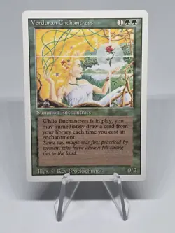 Magic The Gathering TCG Verduran Enchantress Revised Edition Vintage WOTC 94 - Image 1