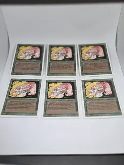 Magic The Gathering TCG Llanowar Elves x6 Revised Edition Vintage 1994 MTG WOTC - Image 1